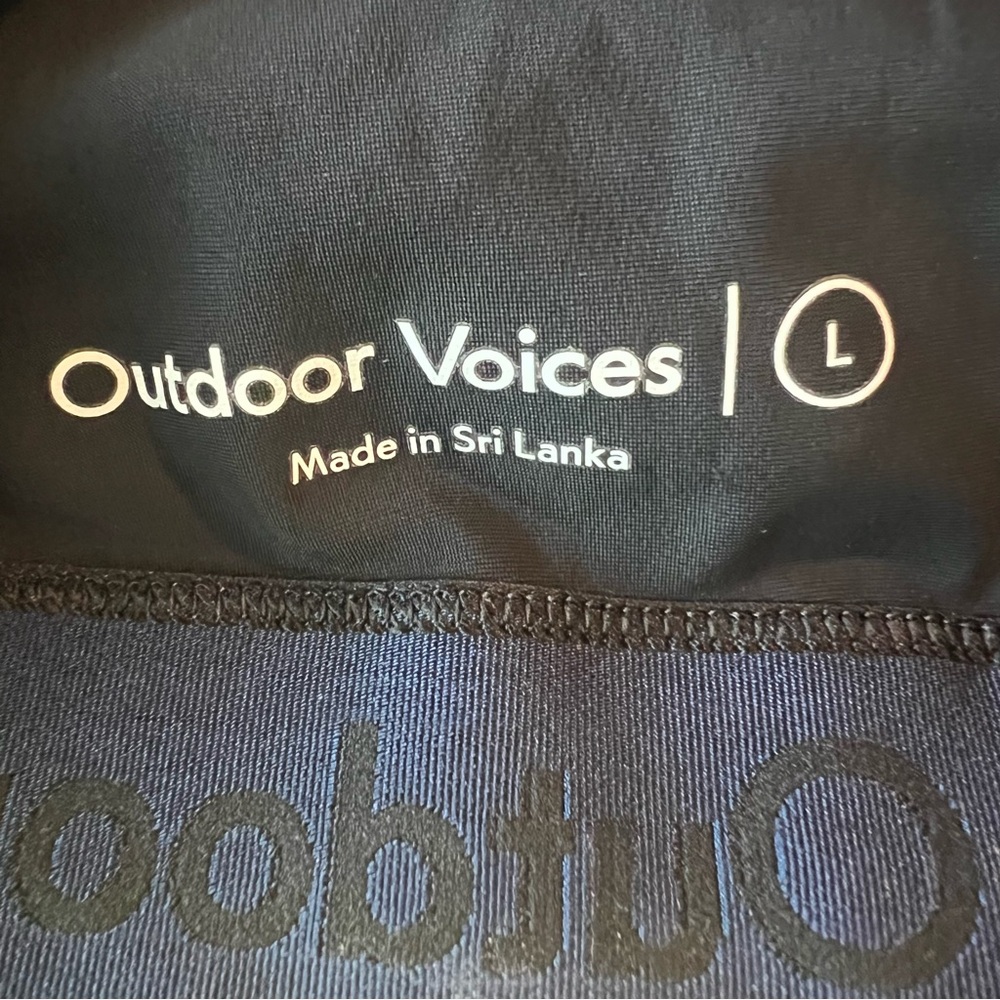 Outdoor Voices Doing Things Bra Brushstroke Polka Dot Black - Size L - Picture 4 of 5